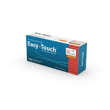 EasyTouch Luer-Lock Hypodermic Needle - 25g 5/8" (16mm) - 100 Box