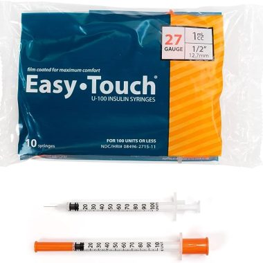 EasyTouch Insulin Syringes - 27g, 12.7mm, 1mL