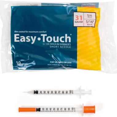 EasyTouch Insulin Syringes - 31g, 8mm, 1mL