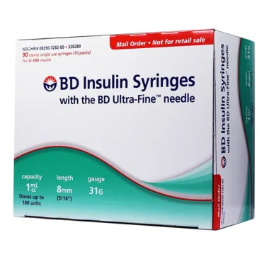 BD Ultra-Fine Insulin Syringe - 31g, 8mm, 1mL