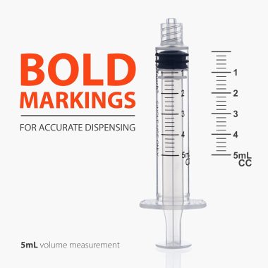 EasyTouch 5mL Syringe Barrel Luer-Lock